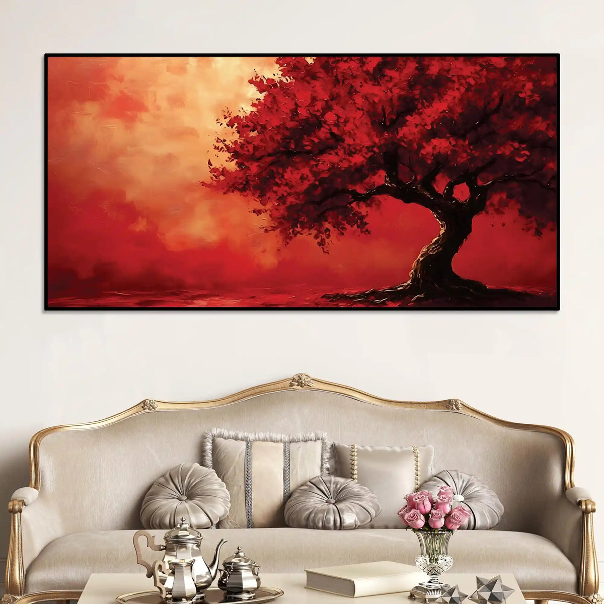 Premium Abstract Tree Canvas Painting for Office & Home Décor
