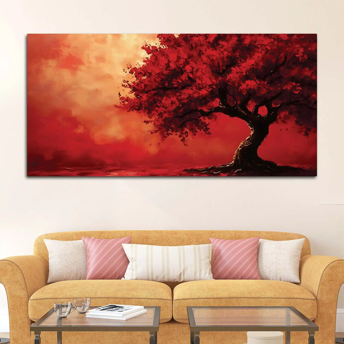 Premium Abstract Tree Canvas Painting for Office & Home Décor