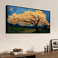 Premium Abstract Wide Tree Canvas Wall Painting