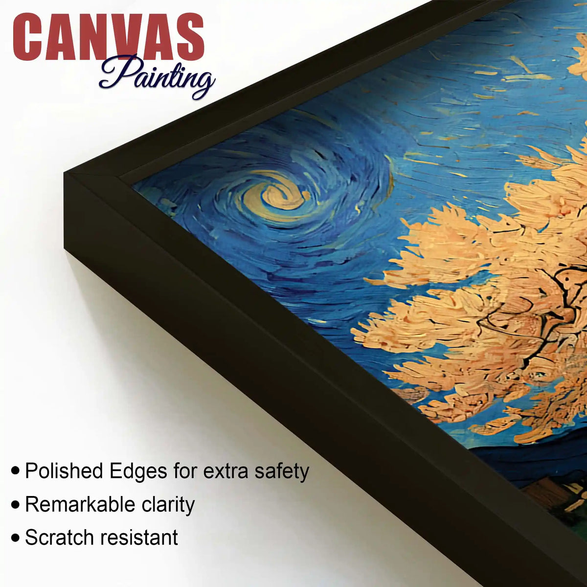Premium Abstract Wide Tree Canvas Wall Painting