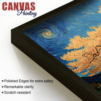 Premium Abstract Wide Tree Canvas Wall Painting