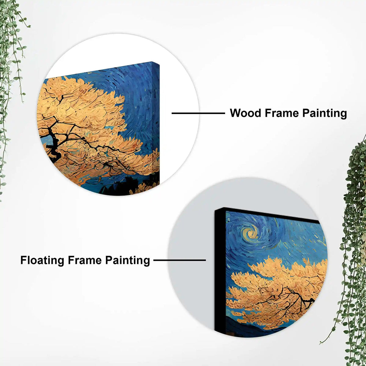 Premium Abstract Wide Tree Canvas Wall Painting