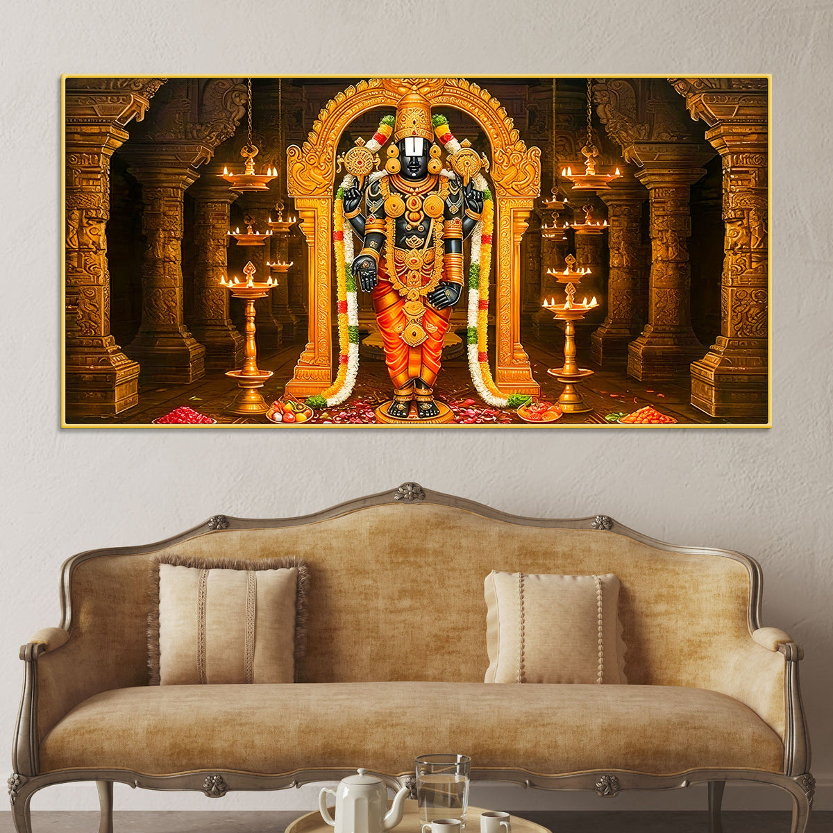 Premium Balaji Canvas Painting for Home Temple