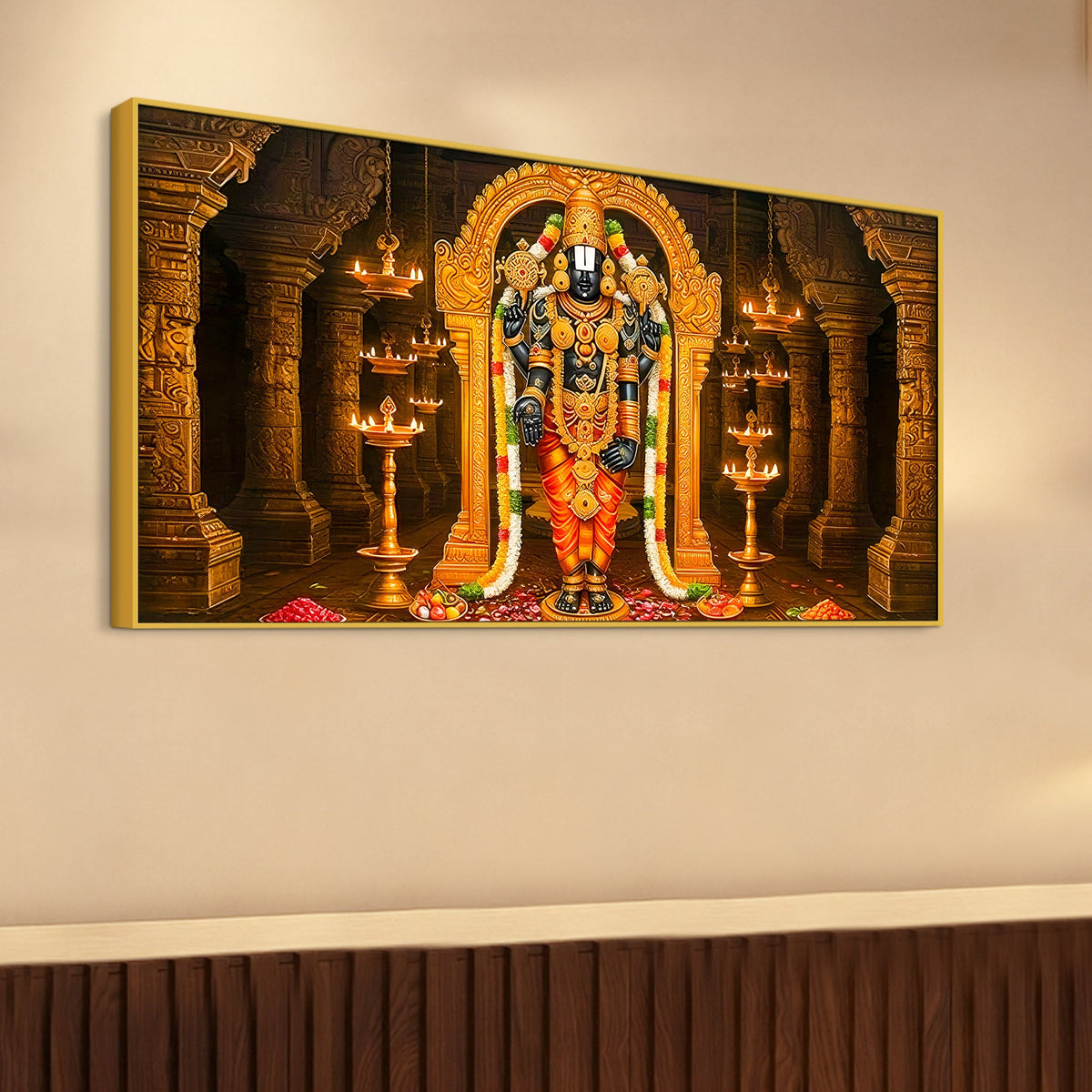 Premium Balaji Canvas Painting for Home Temple