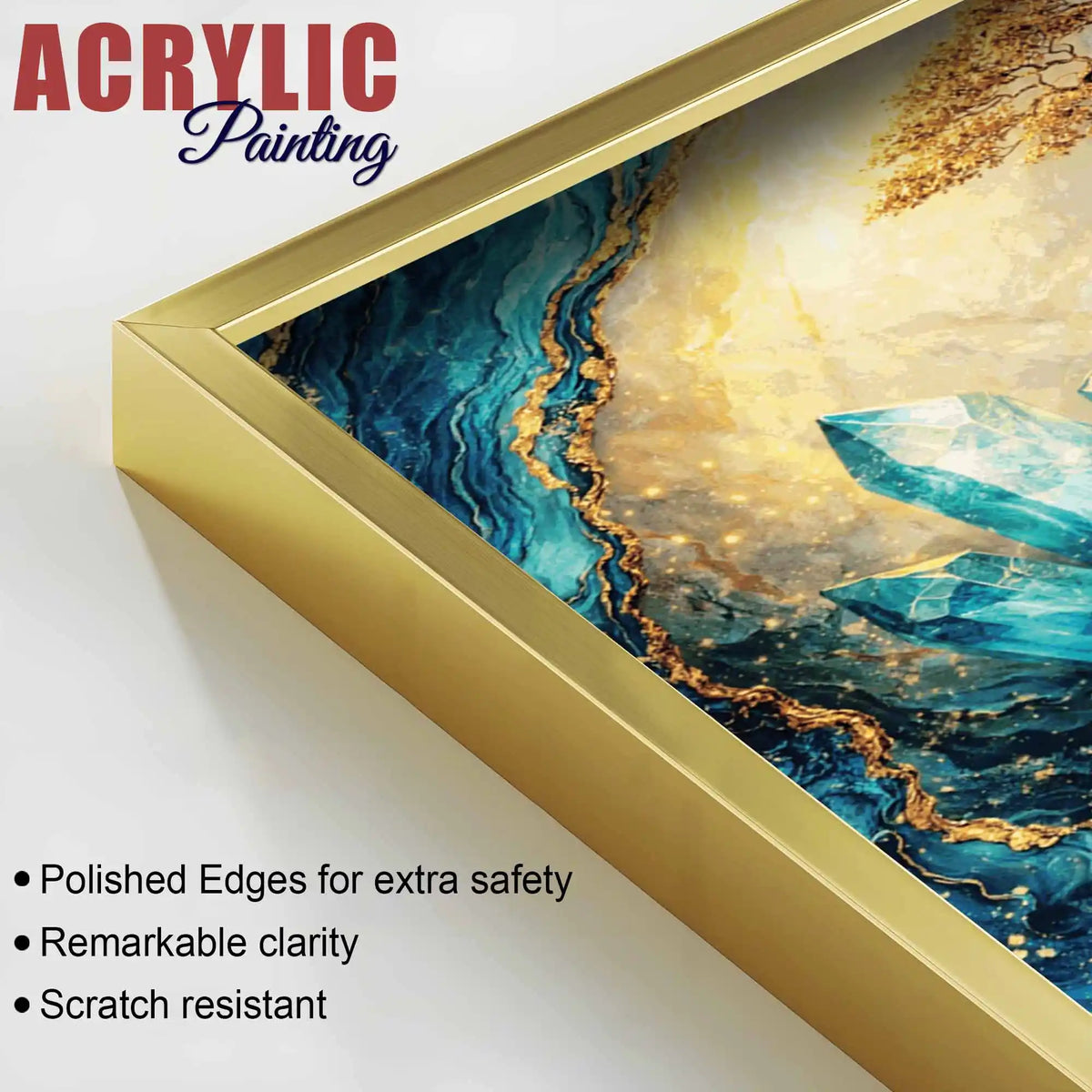 Premium Blue Ocean Nature Acrylic Wall Painting Set of 3