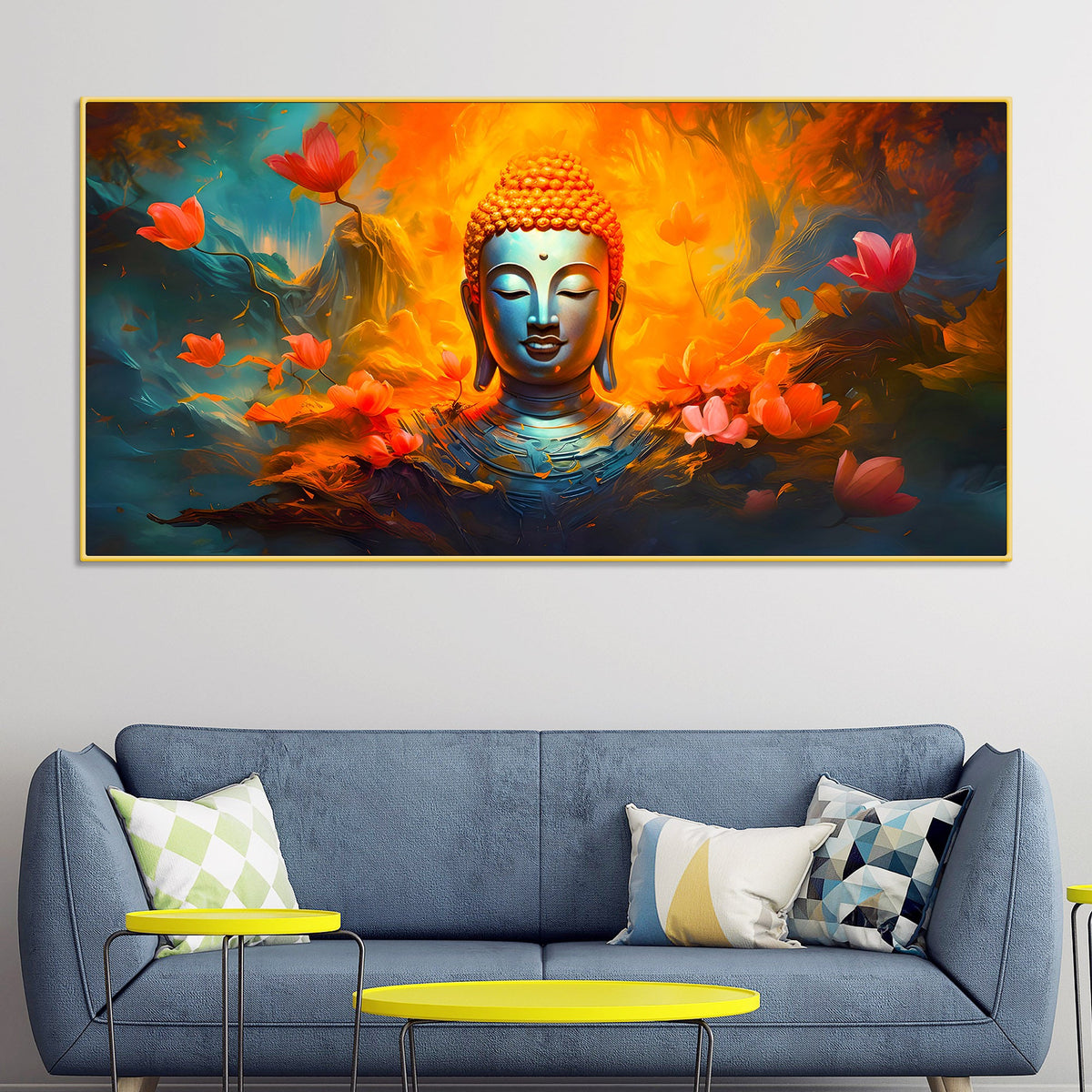 Premium Buddha Canvas Painting for Living Room Decoration