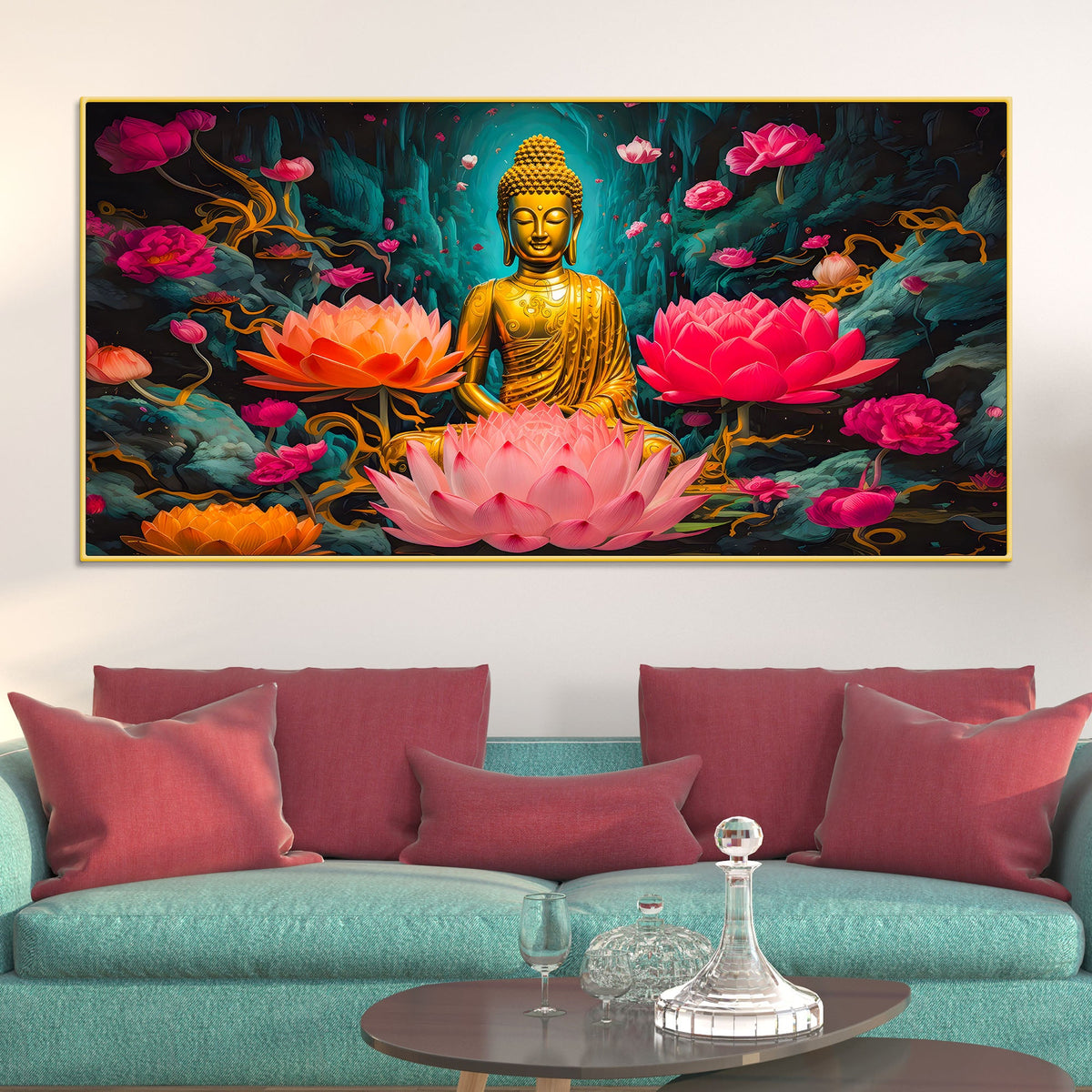 Premium Buddha Canvas Painting for Wall Decoration
