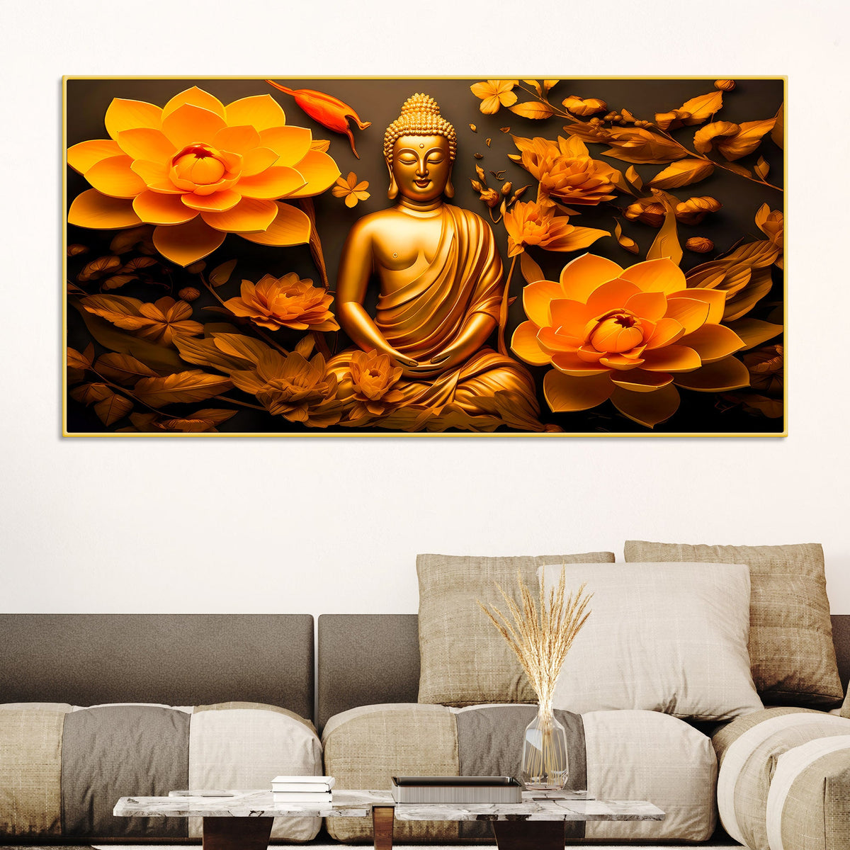Premium Buddha Wall Canvas Décor Painting for Peaceful Homes
