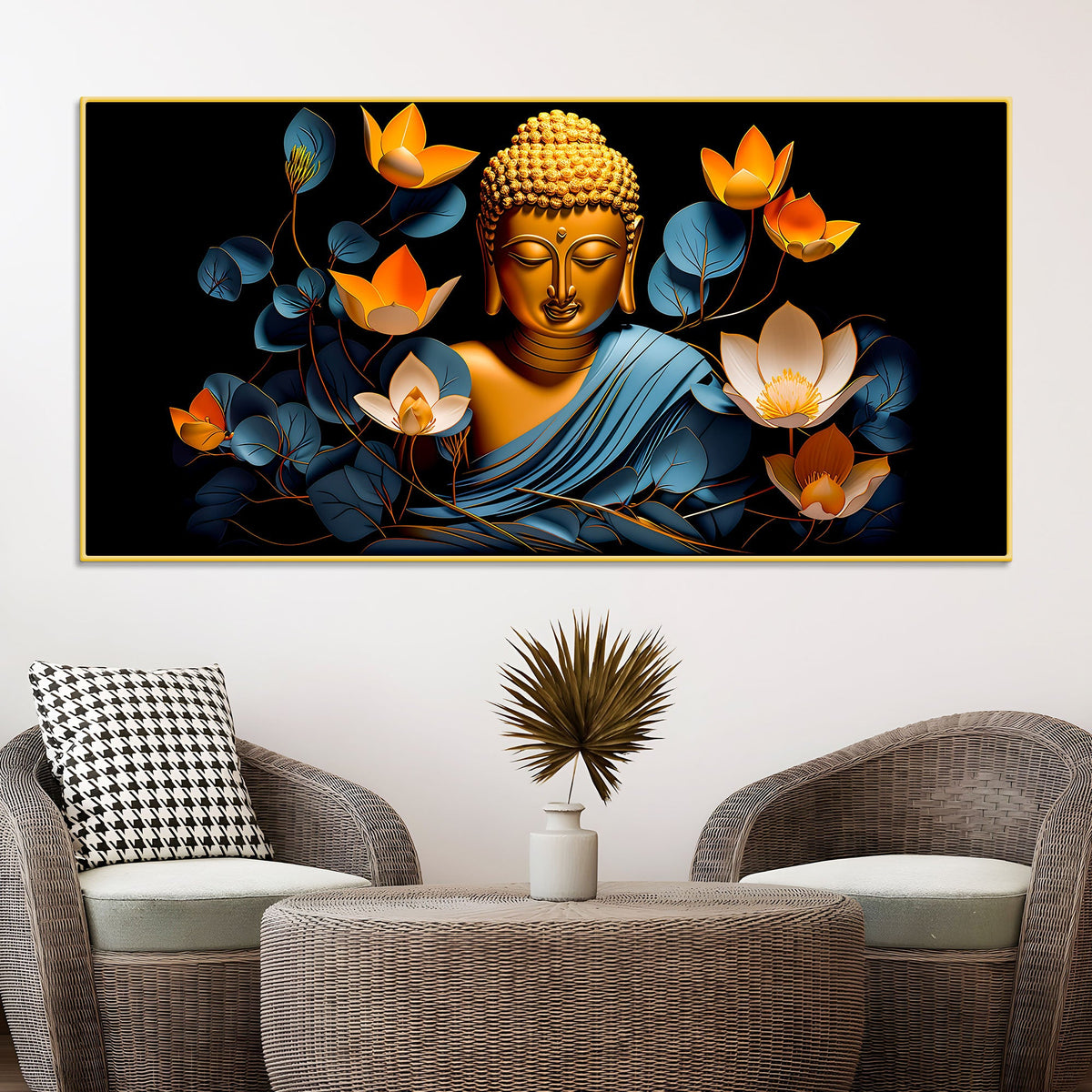 Premium Buddha Wall Painting for Calm & Peaceful Homes
