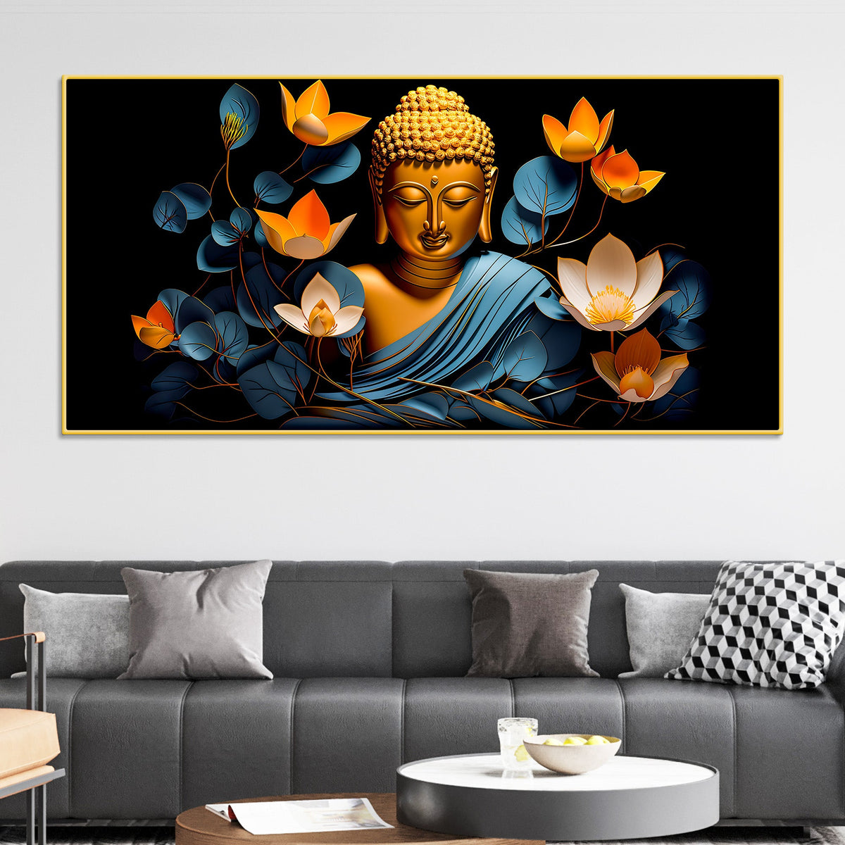 Premium Buddha Wall Painting for Calm & Peaceful Homes
