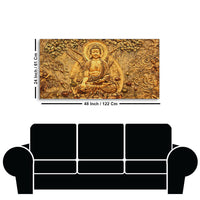 Premium Canvas Wall Painting of Lord Buddha Sculpture