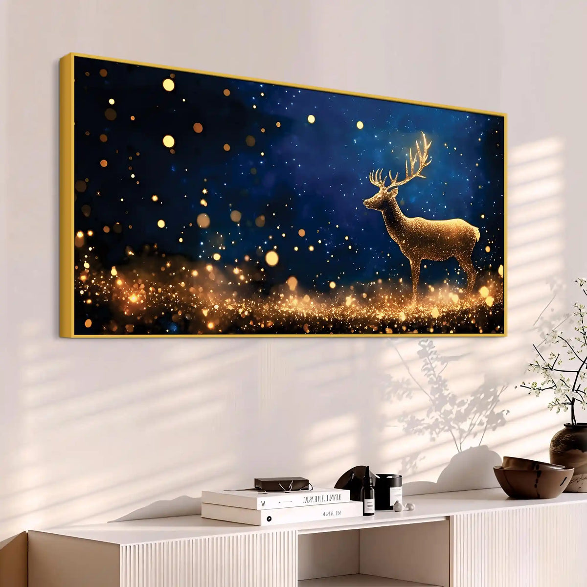 Premium Deer Canvas Wall Art Abstract Painting for Home Decor