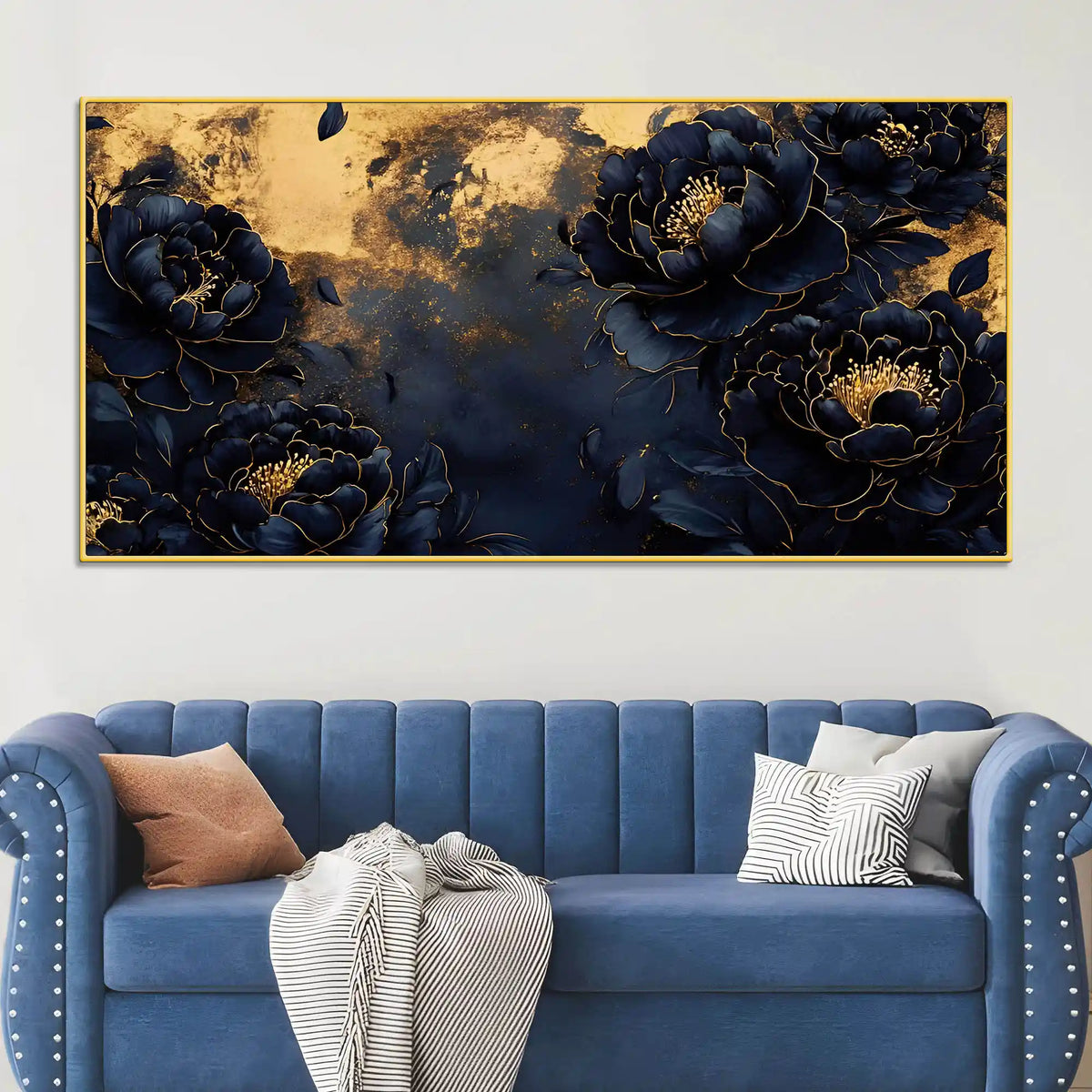 Premium Elegant Flower Canvas Painting for Bedroom Décor