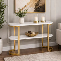 Premium Entryway Console Table with Marble Top