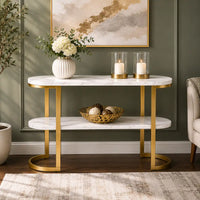 Premium Entryway Console Table with Marble Top
