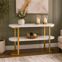 Premium Entryway Console Table with Marble Top