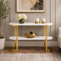 Premium Entryway Console Table with Marble Top