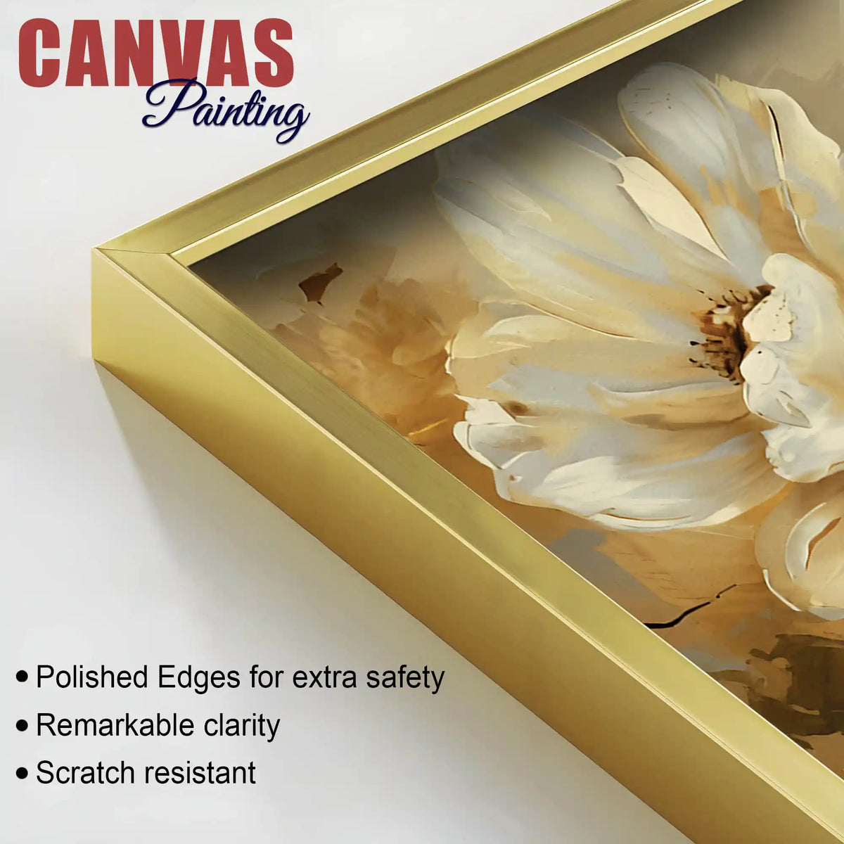 Premium Floral Canvas Wall Art Abstract Painting for Bedroom Décor
