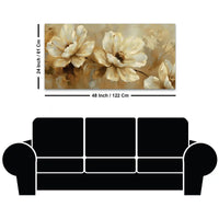 Premium Floral Canvas Wall Art Abstract Painting for Bedroom Décor