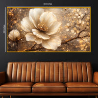 Premium Flower Crystal Glass Décor Wall Painting