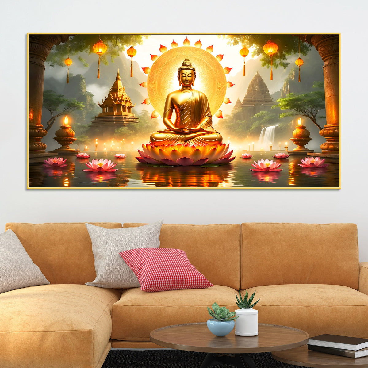 Premium Gautam Buddha Canvas Painting for Spiritual Décor