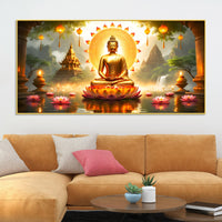 Premium Gautam Buddha Canvas Painting for Spiritual Décor