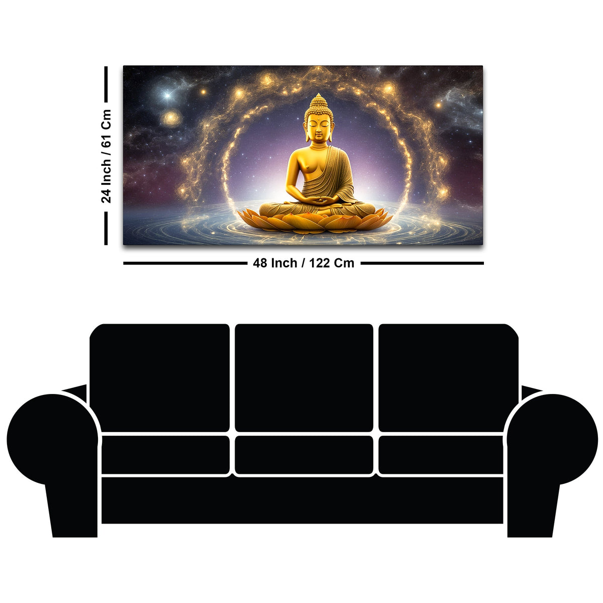 Premium Gautam Buddha Wall Art Painting for Home & Office