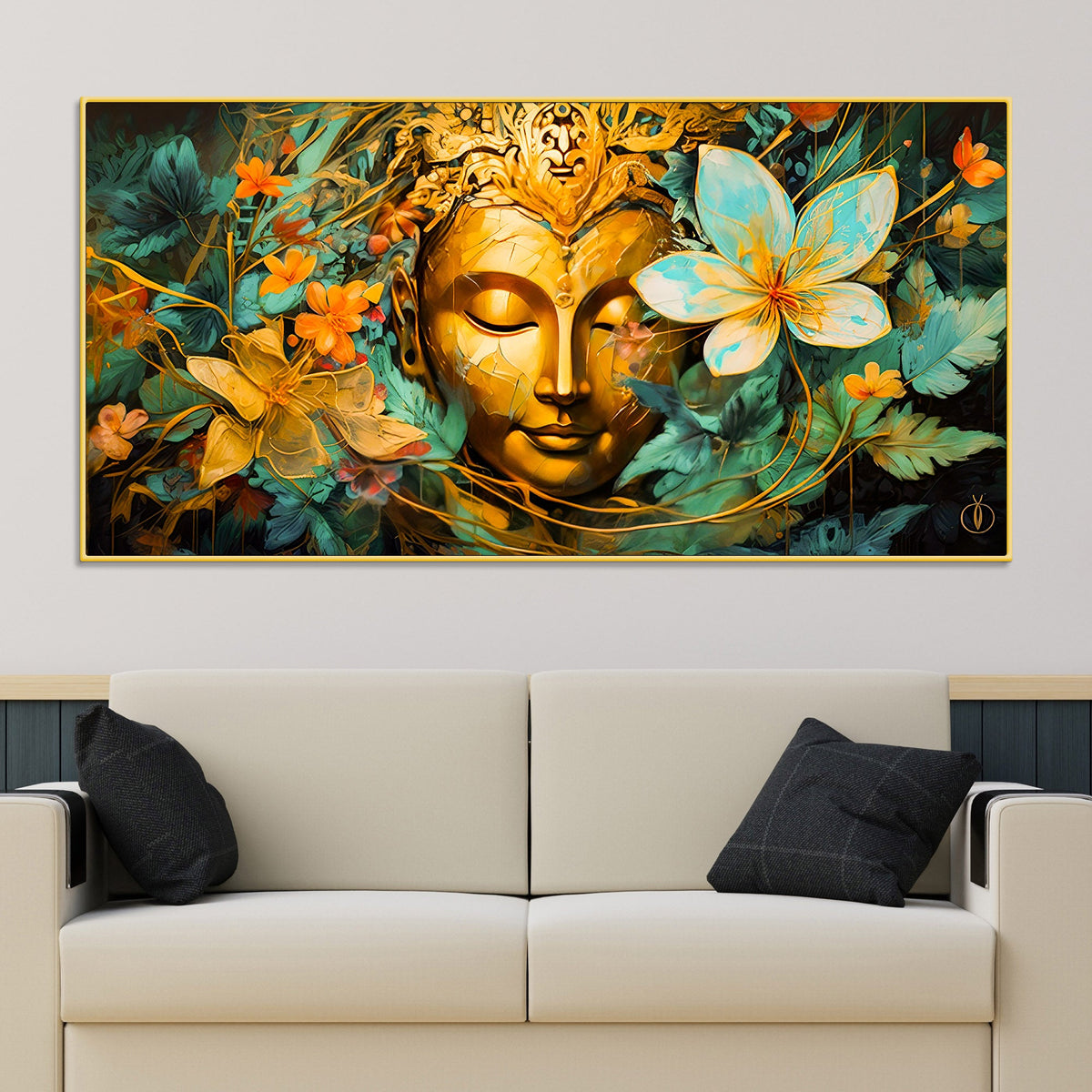 Premium Gautam Buddha Wall Painting for Living Room & Office