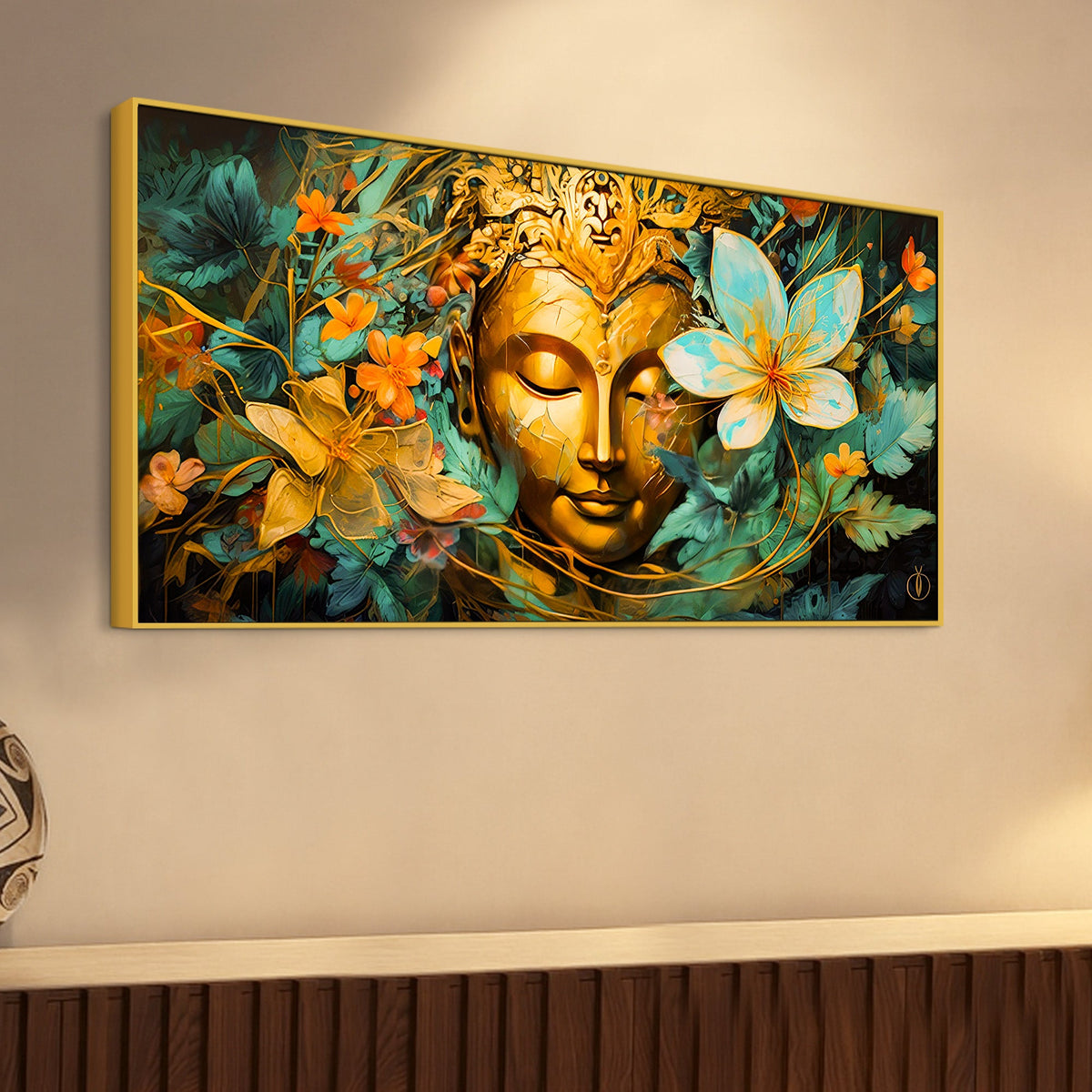 Premium Gautam Buddha Wall Painting for Living Room & Office