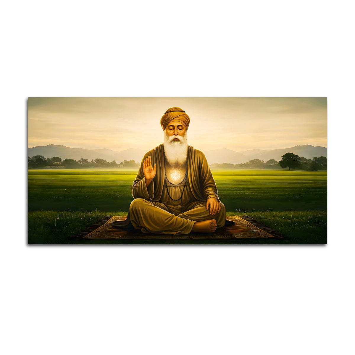 Premium Guru Nanak Dev Ji Religious Wall Painting for Décor