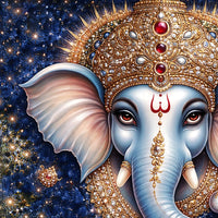 Premium Hindu God Ganesha Crystal Glass Wall Painting for Elegant Wall Décor