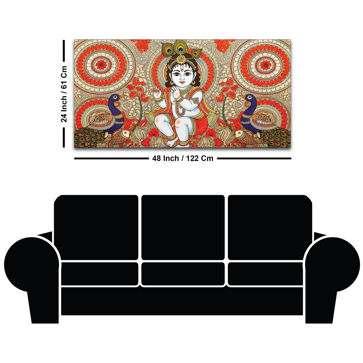 Premium Laddu Gopal Krishna Painting for Spiritual Home