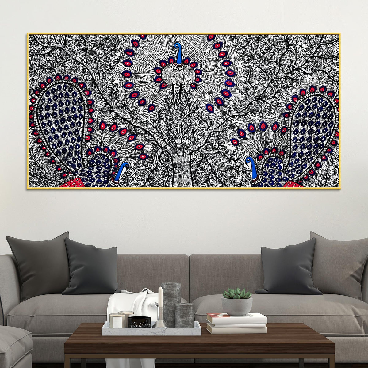 Premium Madhubani Canvas Wall Painting for Modern Ethnic Decor