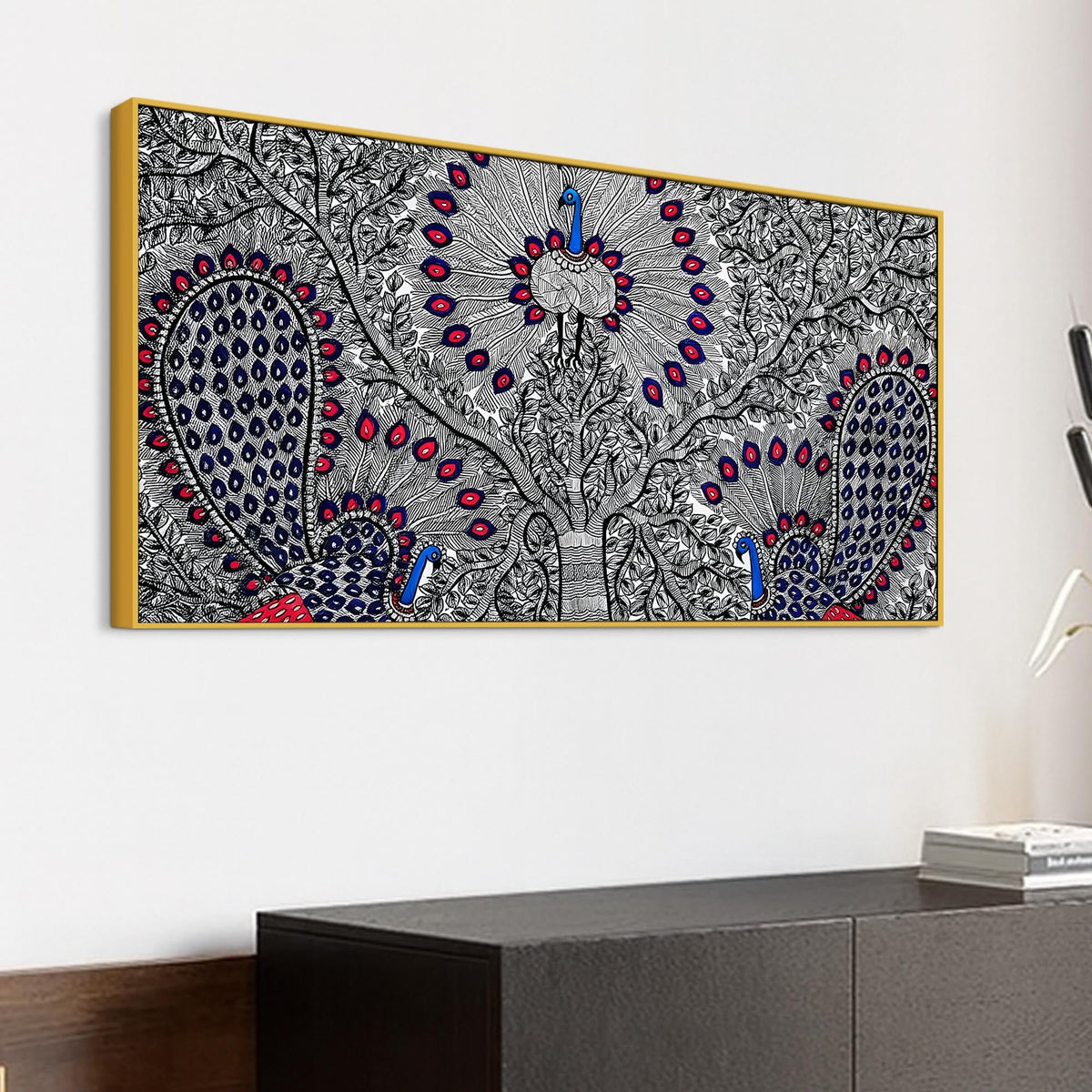 Premium Madhubani Canvas Wall Painting for Modern Ethnic Decor
