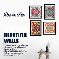 Premium Mandala Pattern Wall Frame Set of Four