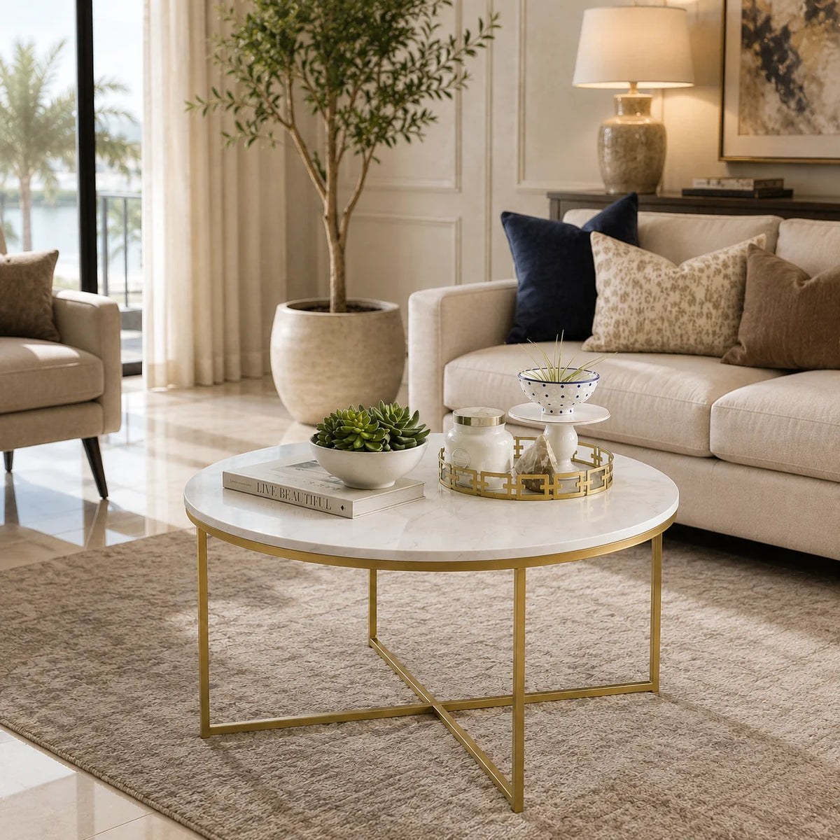 Premium Marble Table for Luxury Living Room Decor