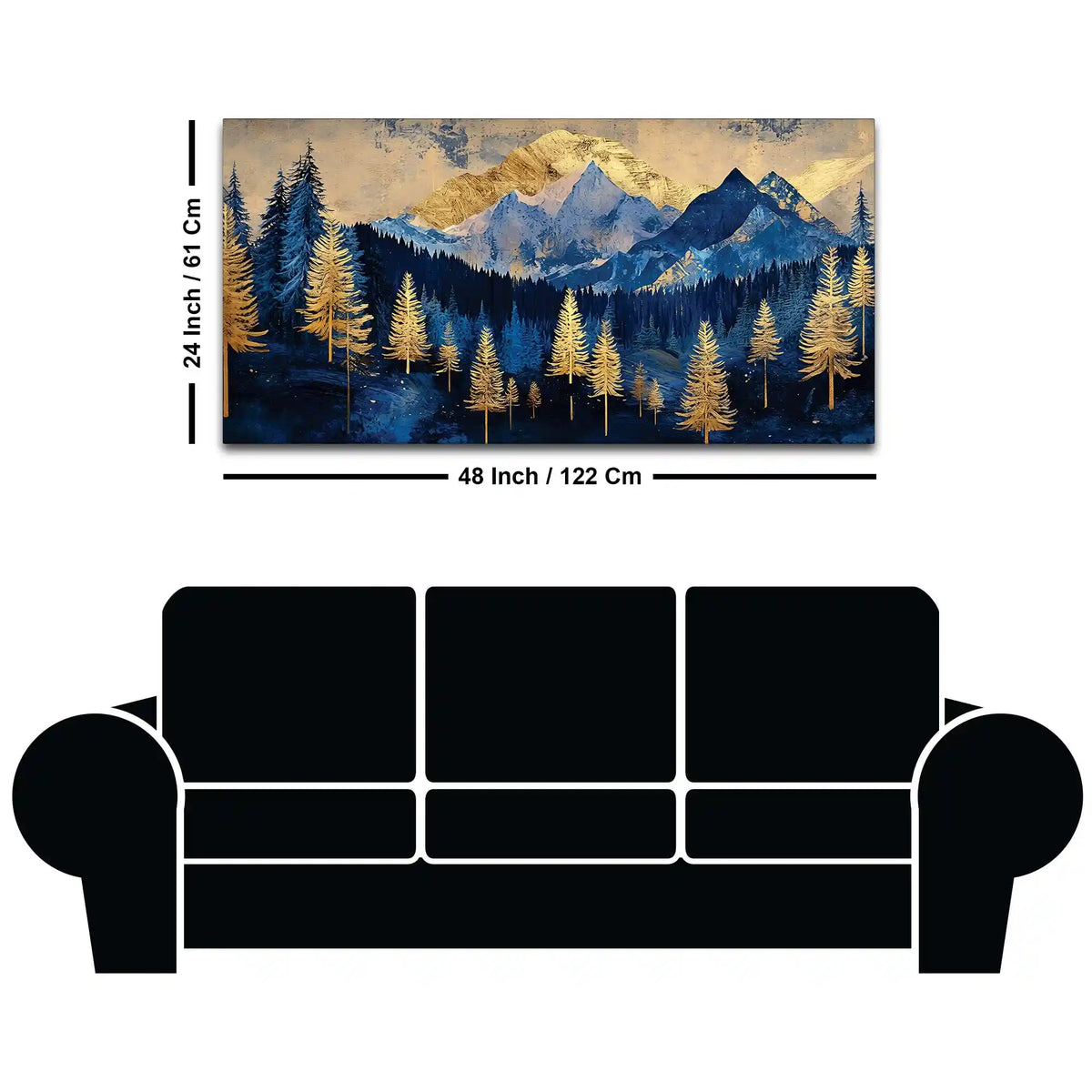 Premium Modern Abstract Mountain Canvas Painting