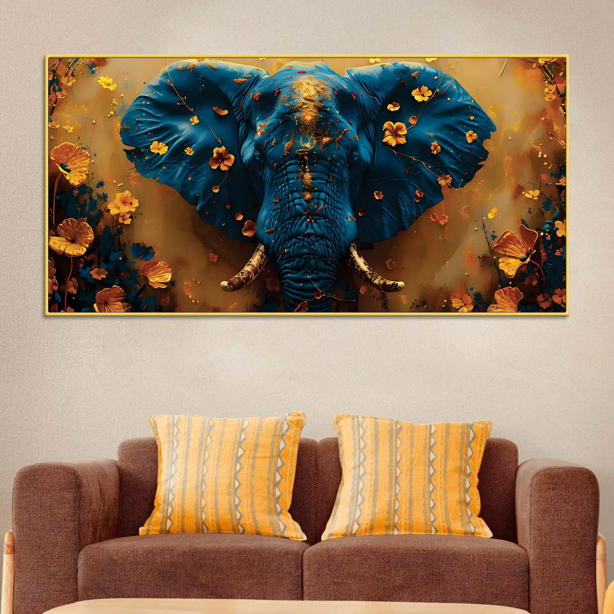 Premium Modern Elephant Canvas Painting for Wall Decor