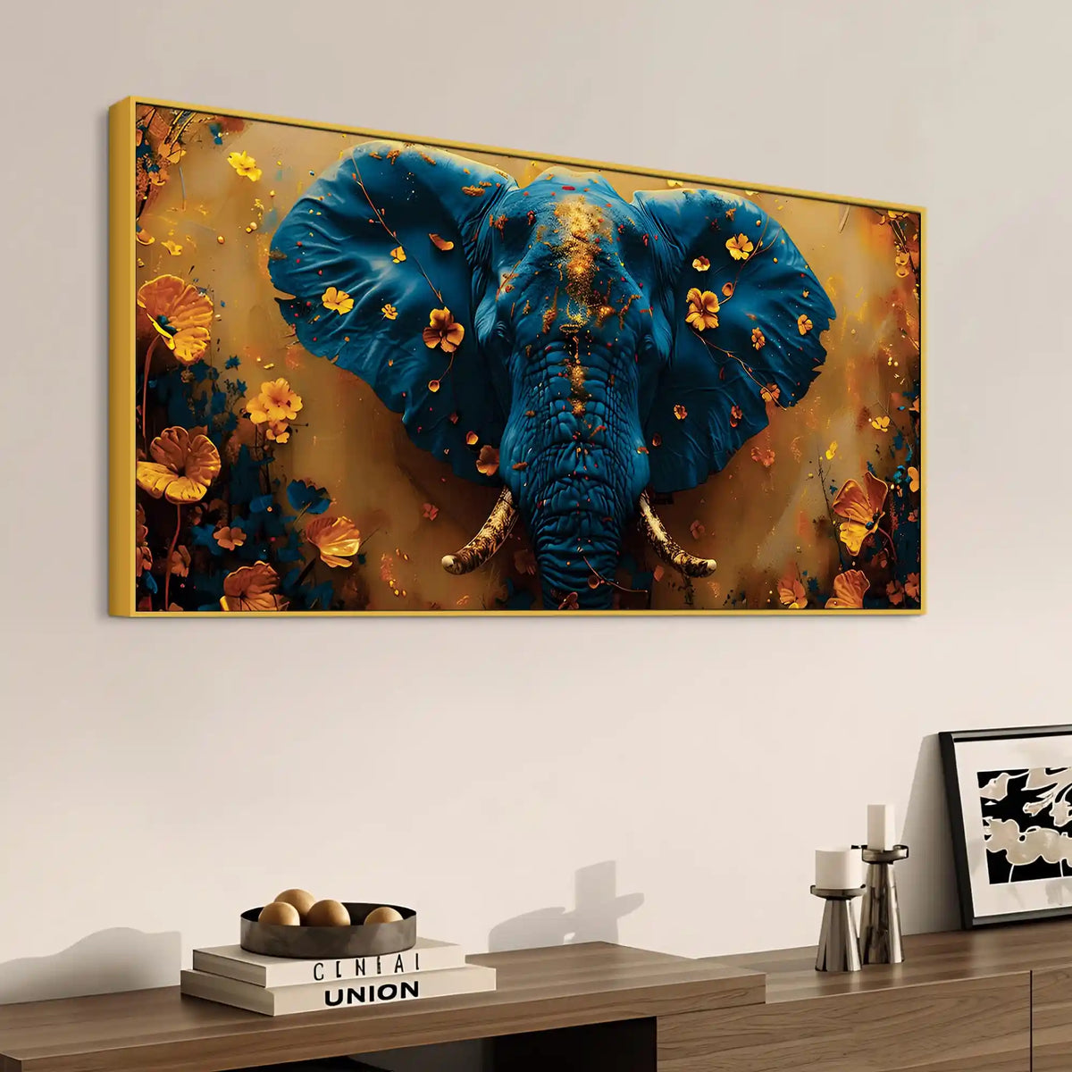 Premium Modern Elephant Canvas Painting for Wall Decor