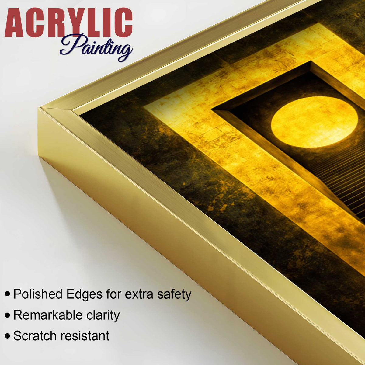 Premium Modern Floating Acrylic Wall Painting Set of 3
