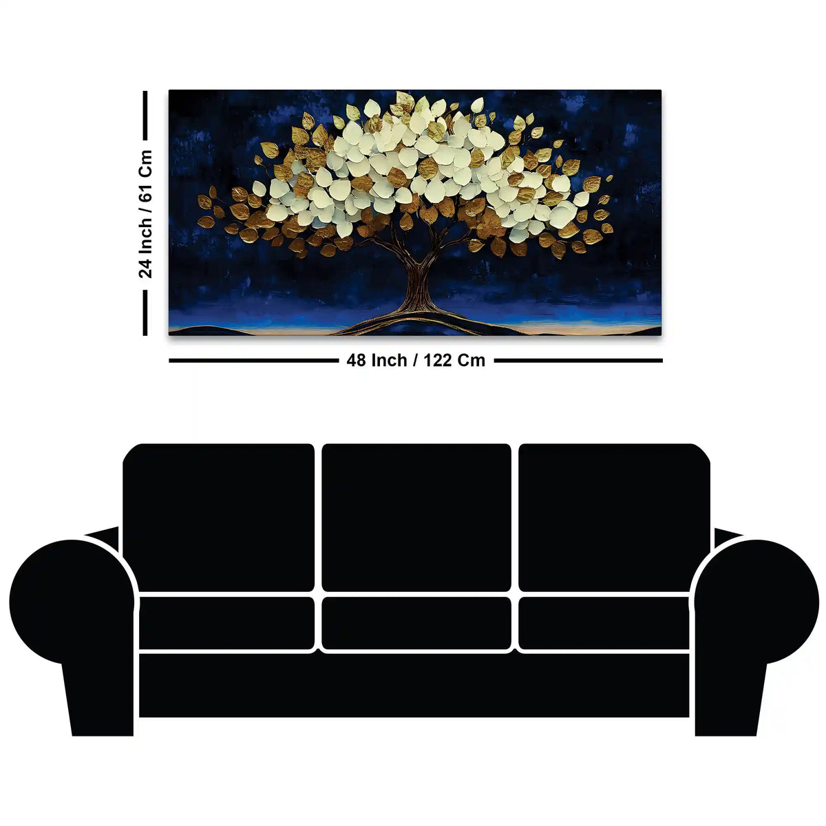 Premium Modern Tree Canvas Painting for Wall Décor