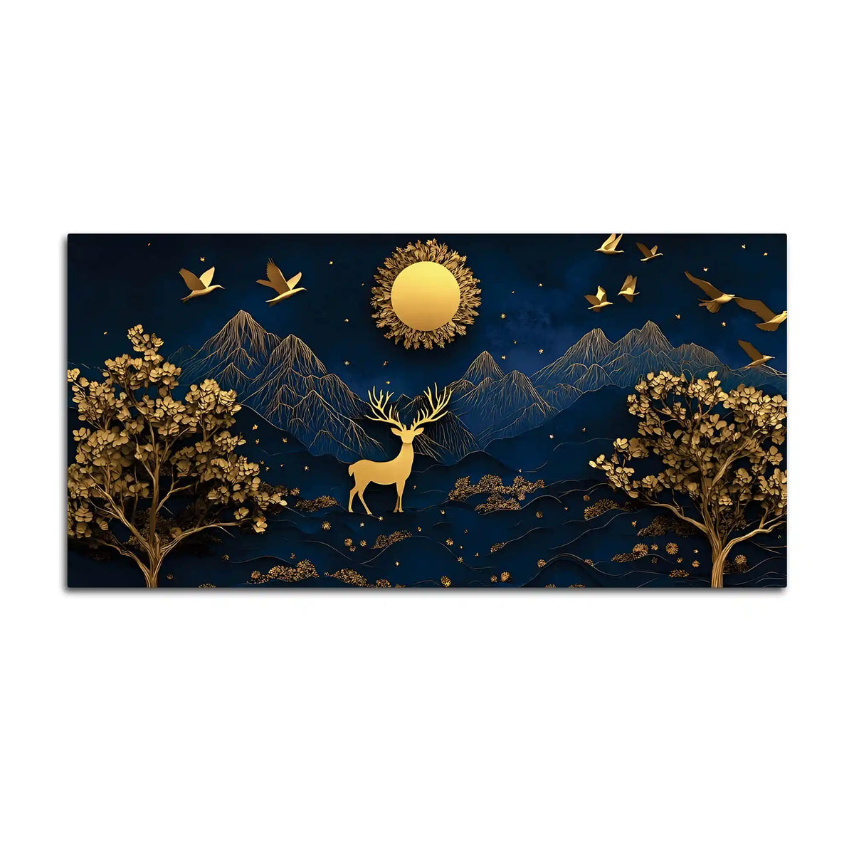 Premium Mountain Deer Canvas Painting for Office & for Home