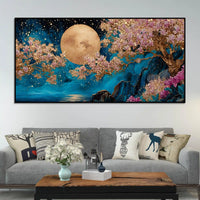 Premium Nature Abstract Wall Art Blossom Tree Canvas Painting