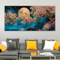 Premium Nature Abstract Wall Art Blossom Tree Canvas Painting