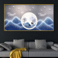 Premium Nature Moonlight Crystal Glass Painting for Calming Spaces