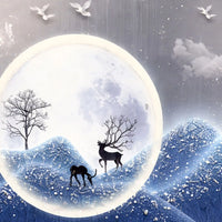Premium Nature Moonlight Crystal Glass Painting for Calming Spaces