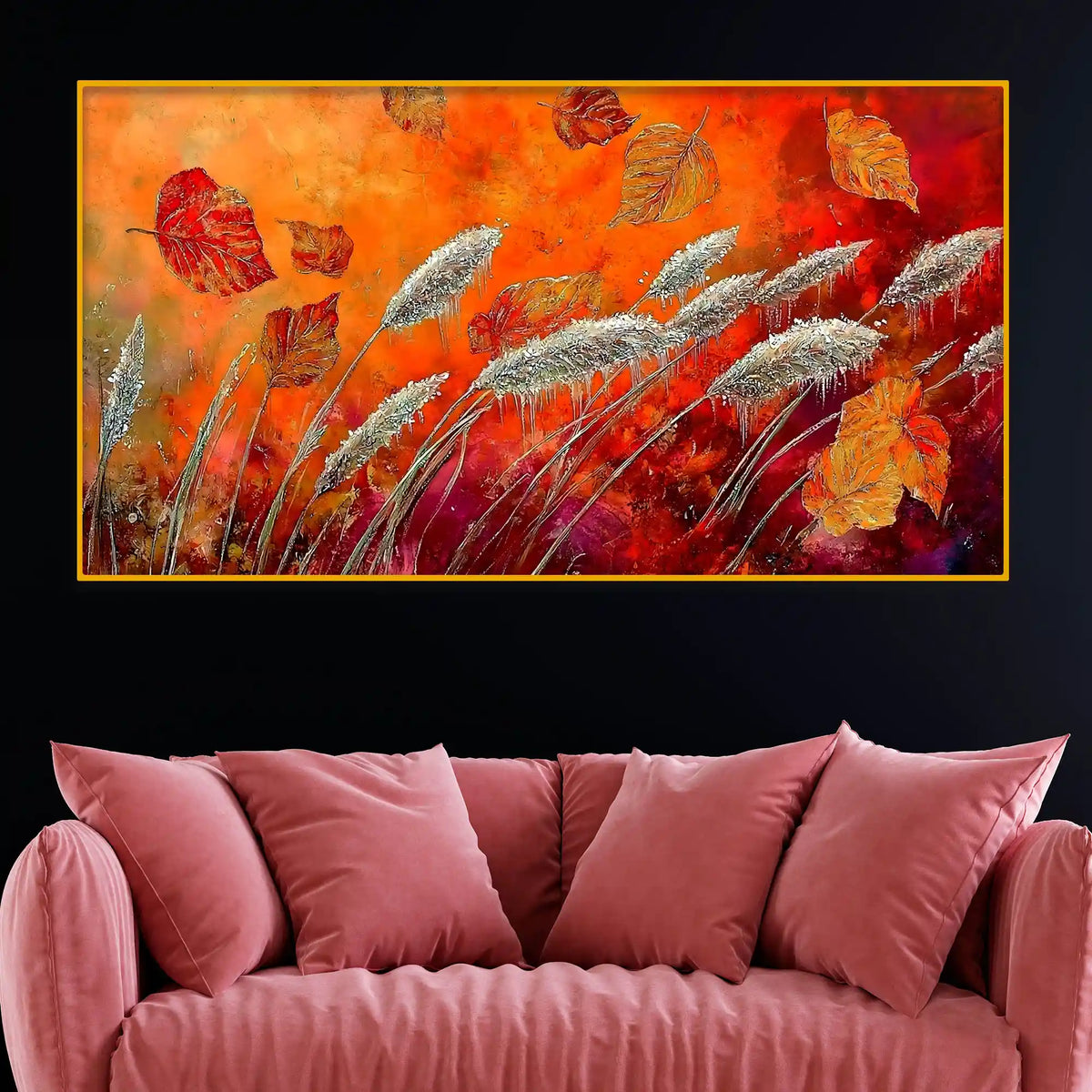 Premium Nature Texture Crystal Glass Wall Painting