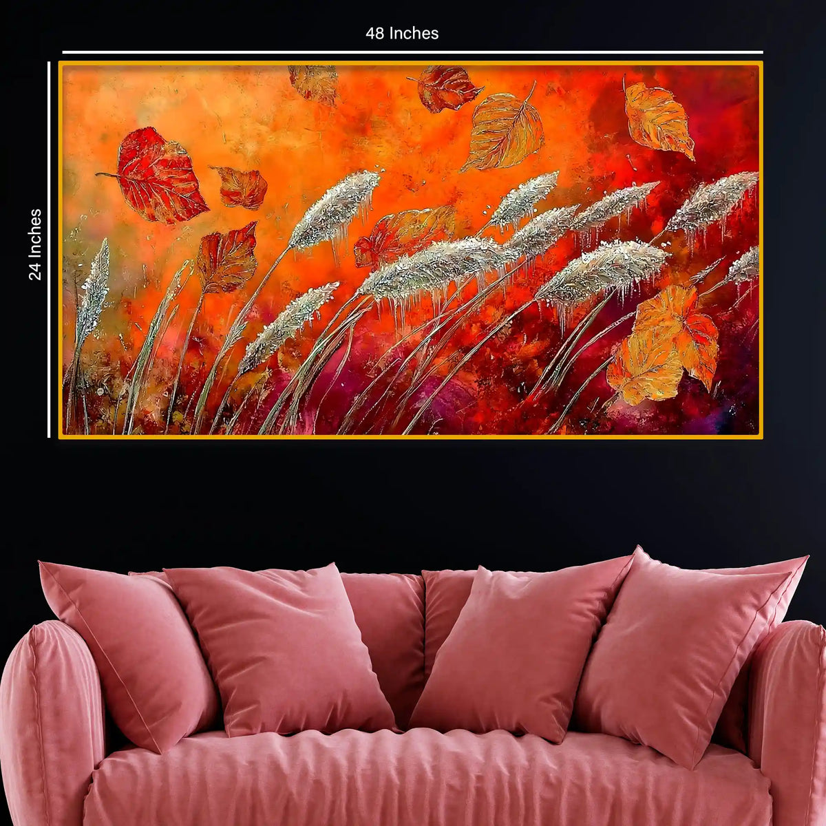 Premium Nature Texture Crystal Glass Wall Painting