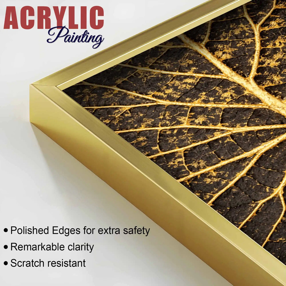 Premium Nature Texture Floating Acrylic Painting Set of 3