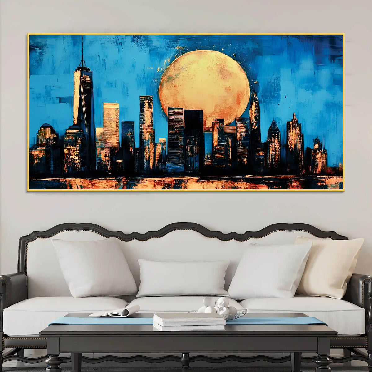 Premium Night City Canvas Painting for Home & Office Décor